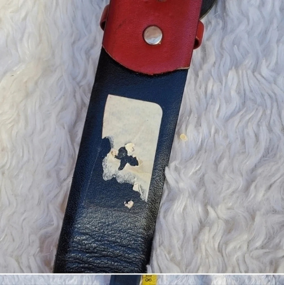 Vintage Red‎ Western style leather Belt S- M - Picture 9 of 11